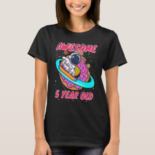 Camiseta Astronauta Espacial Incrível Em Birthda, 5 Anos