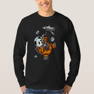 Camiseta Astronauta Espacial Panda Bear Crianças Meninas Me