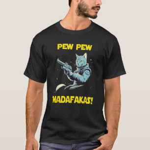 Camiseta Astronauta Espacial Pew Madafakas Egípcia Mau Cat