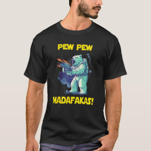 Camiseta Astronauta Espacial Pew Madafakas Polar Bear
