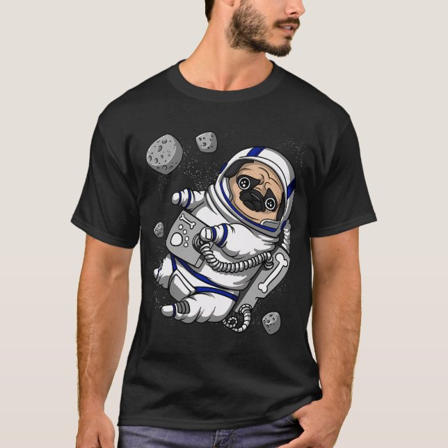 Camiseta Astronauta Espacial Pug (Frente)