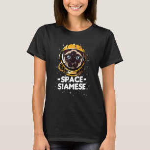 Camiseta Astronauta Espacial Siamês Cat Mãe