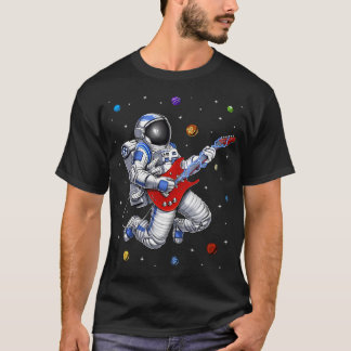 Camiseta Astronauta Espacial Tocando Violão