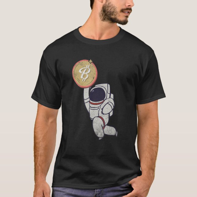 Camiseta Astronauta Espaço B Bitamt Cripto Art (Frente)