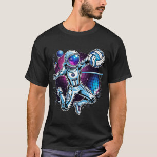 Camiseta Astronauta Espetando Voleibol no Espaço - Futurali