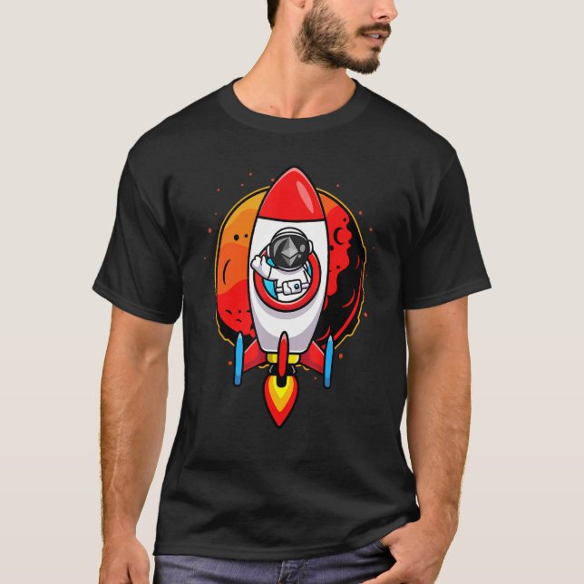 Camiseta Astronauta Ethéum Coin Da Lua Crypto Tok (Frente)