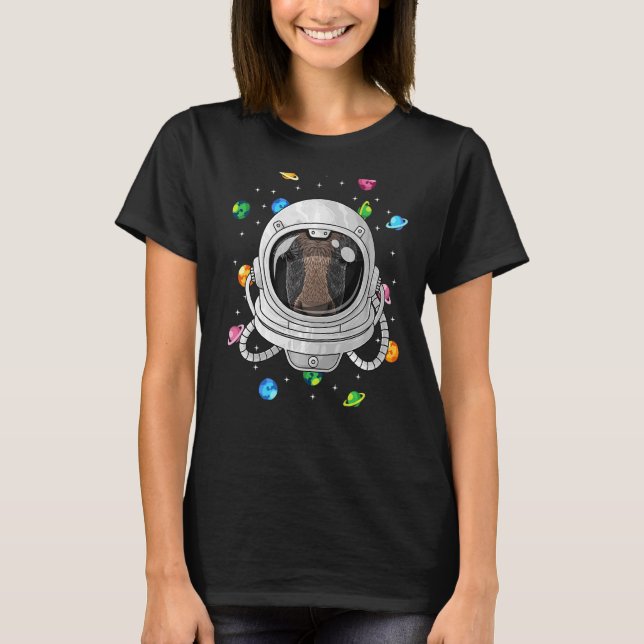 Camiseta Astronauta Fazenda Animal Profundo No Espaço Uni C (Frente)