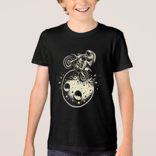 Camiseta Astronauta Fazendo um Wheelie em Marte