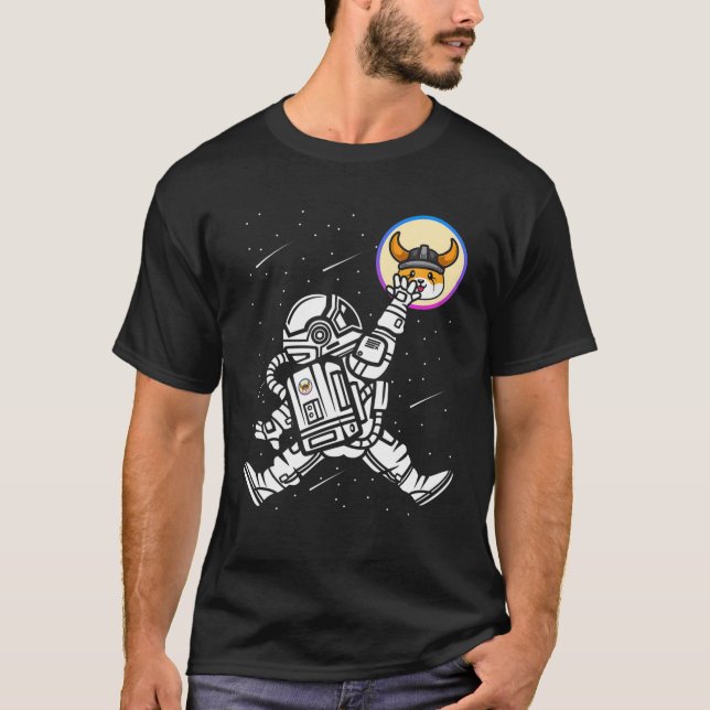 Camiseta Astronauta Floki Inu Coin Criptocurren Token Crypt (Frente)