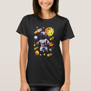 Camiseta Astronauta Flutua Sozinho Através Do Espacial Soli