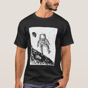 Camiseta Astronauta Flutuando no Espaço Estética Ficção Cie