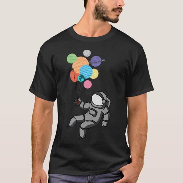 Camiseta Astronauta flutuando para longe (Frente)