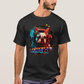 Camiseta Astronauta Francês para Bulldog