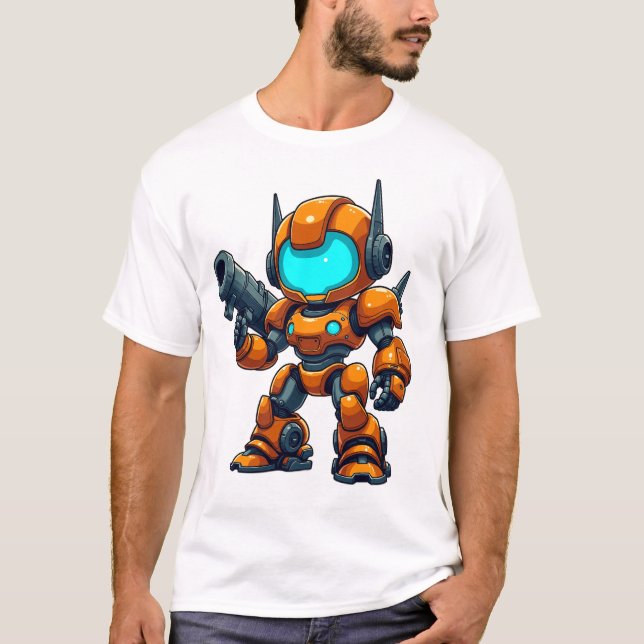 Camiseta Astronauta Futurista Explorando Galáxia Alien (Frente)