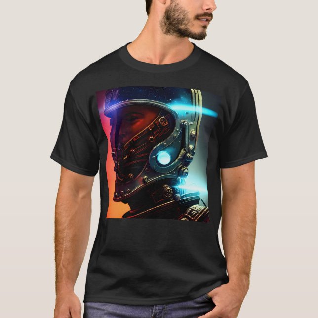 Camiseta Astronauta Futurística 4K (Frente)
