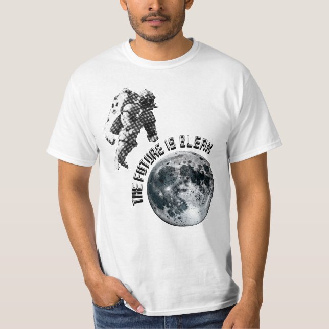 Camiseta Astronauta futurística | O Futuro Está A Vazar (Frente)