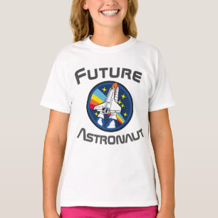 Camiseta Astronauta futuro, HASTE do poder da menina, azul