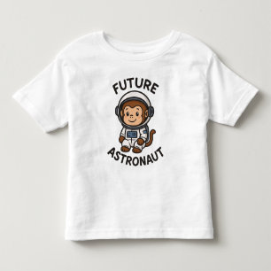 Camiseta Astronauta Futuro - Macaco Espacial Bonito