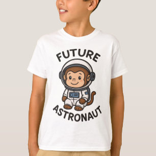 Camiseta Astronauta Futuro - Macaco Espacial Bonito