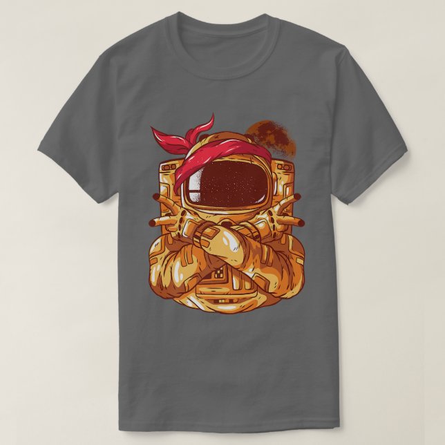Camiseta Astronauta Gangster Astral Design Cósmico Para Esp (Frente do Design)