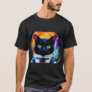 Camiseta astronauta gata