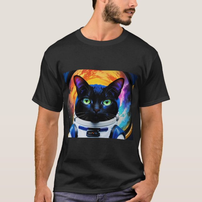 Camiseta astronauta gata (Frente)