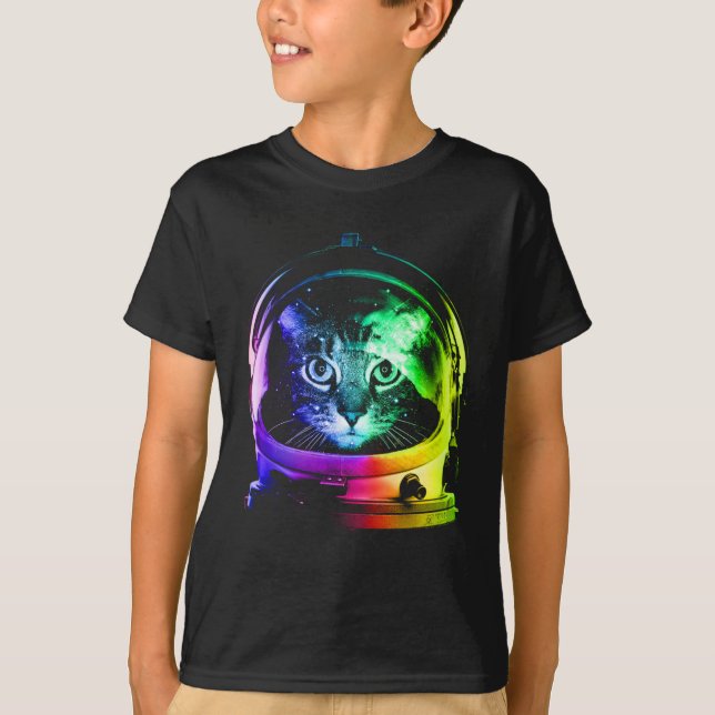 Camiseta Astronauta Gato Clássico do Lover (Frente)