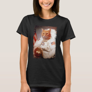 Camiseta Astronauta Gato Lua Missão Espacial Animal Astrona