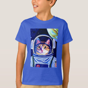 Camiseta Astronauta Gato no Espaço