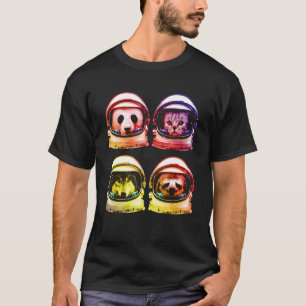 Camiseta Astronauta Gato Preguiça Panda Lobo Espaço Para Ho