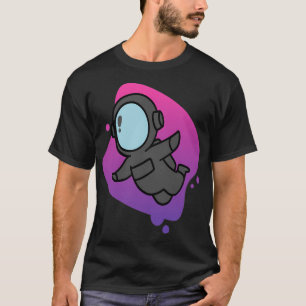 Camiseta Astronauta Gift Astronauta Negro Flutuante