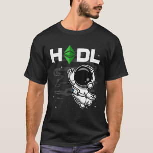 Camiseta Astronauta HDL Ethéum Clássico ETH Moedas Para O