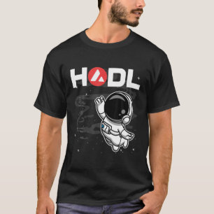 Camiseta Astronauta HODL Avalanche AVAX Moedas Para A Lua