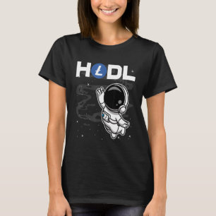 Camiseta Astronauta Hodl Litecoin Latc Moedas Para A Lâmpad