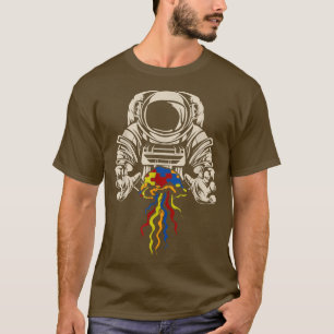 Camiseta Astronauta Jellyfish Autism Quebra-cabeça Boys K
