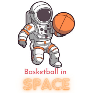 Camiseta Astronauta jogando basquetebol no Space tee
