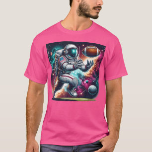 Camiseta Astronauta Jogando Futebol No Espaço