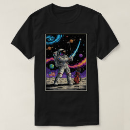 Camiseta Astronauta Jogando Golfe