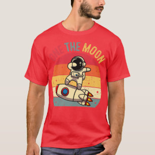 Camiseta Astronauta Justa Vintage Um primeiro aniversario d