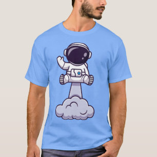 Camiseta Astronauta Lançando No Espaço E Acionando O Carto