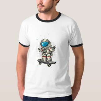 Camiseta Astronauta Legal Andando de Skate no Espaço Sidera