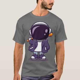 Camiseta Astronauta legal Com Bat De Baseball E Cartô De Ja