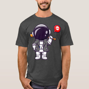 Camiseta Astronauta legal Com Bat De Baseball E Cartô De Ja