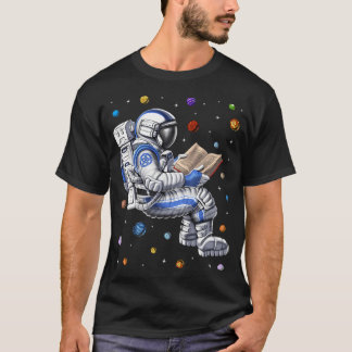 Camiseta Astronauta Lendo Livro