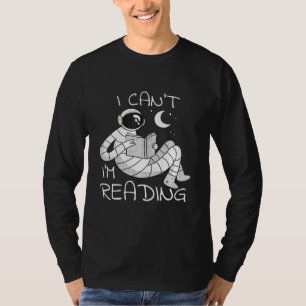 Camiseta Astronauta Lendo Um Bookworm