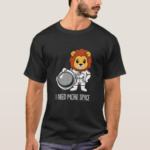 Camiseta Astronauta Lioness Big Cat Animal Preciso De Mais