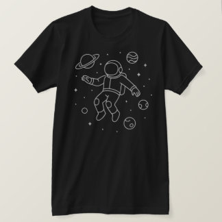 Camiseta Astronauta Minimalista Flutuante no Espaço - Monol