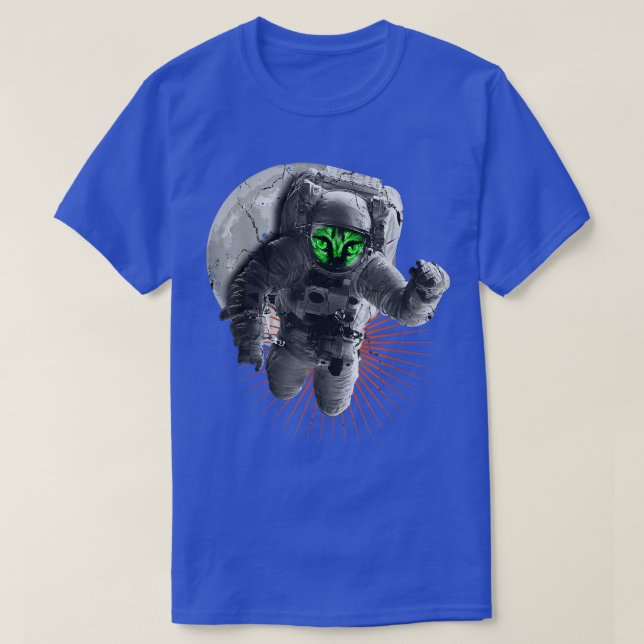 Camiseta Astronauta Monstro Espacial da Lua Planetas T-Shir (Frente do Design)