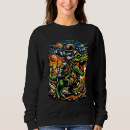 Camiseta Astronauta Montando um T-Rex – Dinossauro Espacial