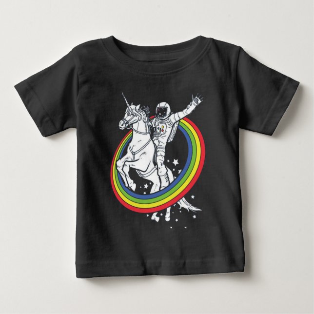 Camiseta Astronauta Montando Unicórnio  (Frente)